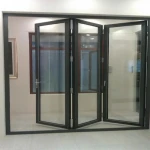 Five panel garden balcony partition wind insulation Magnetic hollow shutter folding door