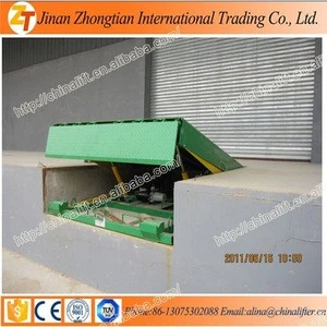 Fixed pit loading ramp hydraulic dock leveler used with truck forklift price ce