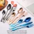 Import Flatware Cutlery Set Stainless Steel 24 Pieces Cutlery Set Stainless Steel 1010 Cutlery Black Flatware from China