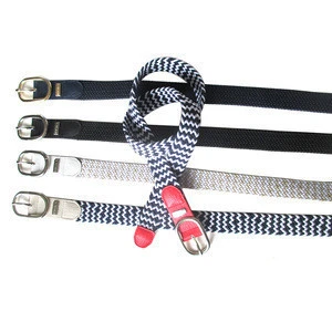 FM brand Wholesale newest design Casual Knit Stretch Women Braided Elastic Belts