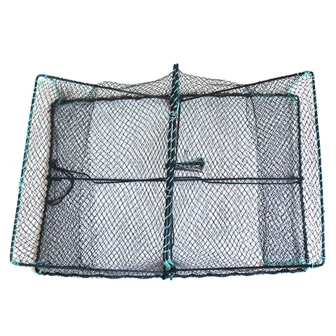 Foldable Aquaculture Crab Trap Square Lobster Trap Crab Cage Shrimp Pot