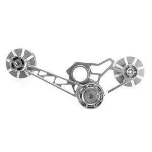 Folding Bike Brompton Chain Tensioner 2-3-6 Speed Freewheel Chain Tension Adapter Guide Wheel Tension Device Aluminum Alloy CNC