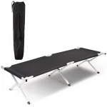 Folding Metal Bunk Cot Steel Frame Sleep Adjustable Foldable Portable Military Single military Army Outdoor Camping Bed