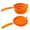 Food grade kitchen folding strainer collapsible silicone colander