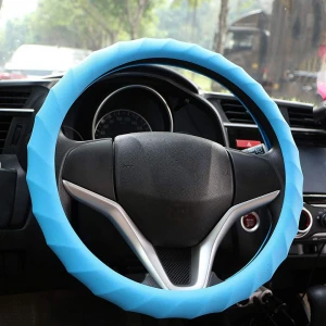 For Diameter 36-40cm Steering Wheel Cover Auto Car Silicone Great Grip Anti-slip Steering Cover