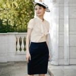 Formal Office 2 Piece Lady Office Uniform Skirt Suit