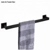 Foshan Factory High Quality Matt Black Bathroom Shower Single Layer Towel Bar