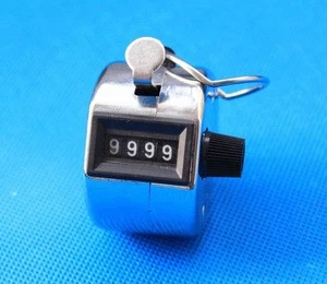 four-digit metal shell Hand Tally Counter Mechanical tally counter