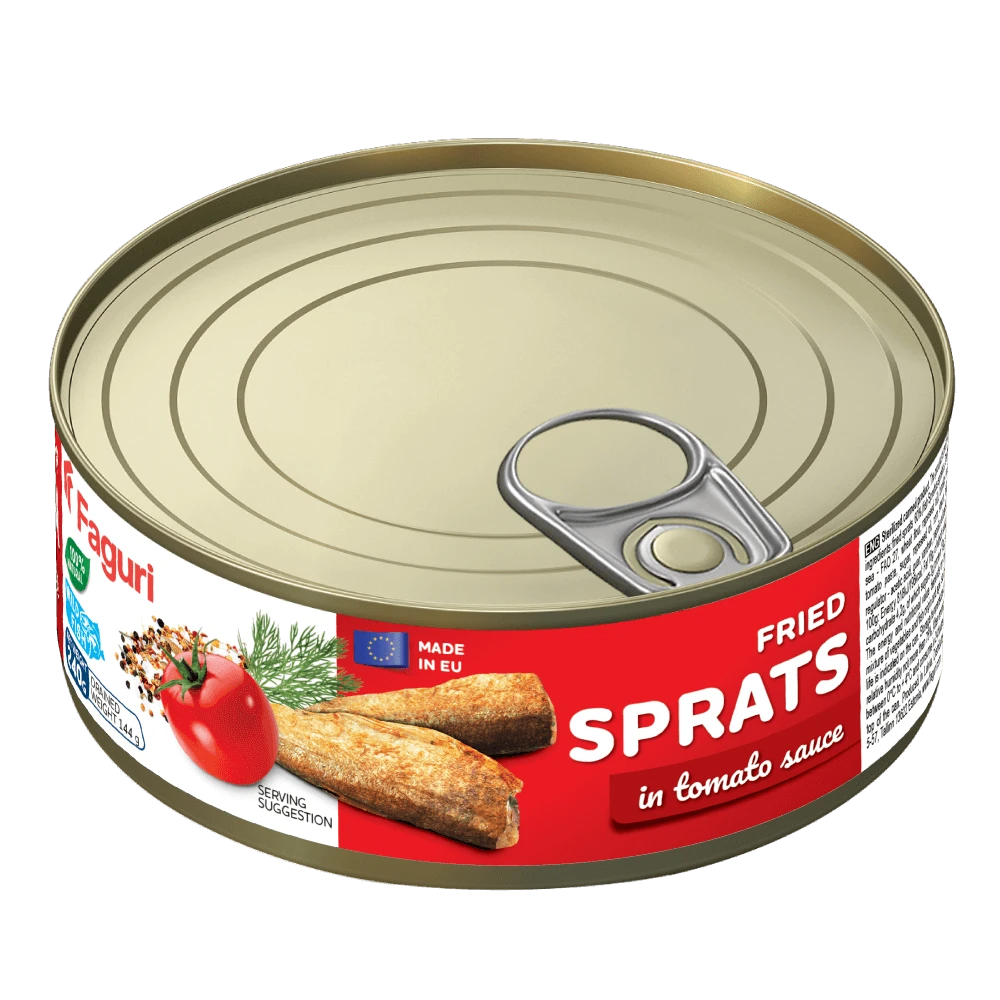 Fried sprats in tomato sauce 240g