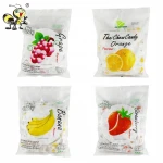 Fruit Strawberry Banana Mango Grape Litchi Watermelon Coconut Orange Flavor Soft Chewy Milk Ball Candy
