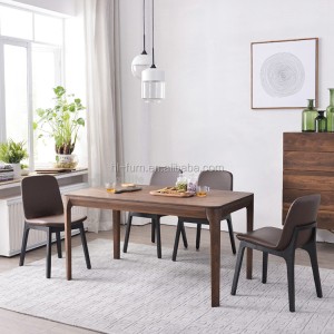 Furniture table set dark wooden dining table chairs dining