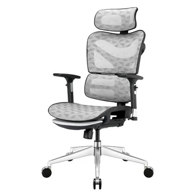 Gaming Chair Office Desk 3D Armrests Ergonomic Design Neck/Lumbar Cushion Faux Leather Tilting Mechanism