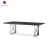 Glass Dining Room Furniture Stainless Steel Marble Design Modern Dining Table Set