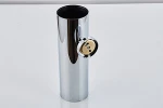 gold metal wall mounted toilet brush holder set