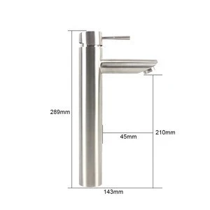 Gold supplier cheap brushed SS304 upc bathroom taps single handle bath sink basin faucet mixer,cold ang hot water faucet