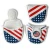 Import Golf putter cover American flag pattern mallet golf putter head cover semi-circular custom golf club cover from China