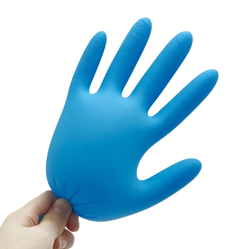 Good Quality And Cheap Wholesale China produced Blue Powder Free Non-Medical Nitrile-Gloves