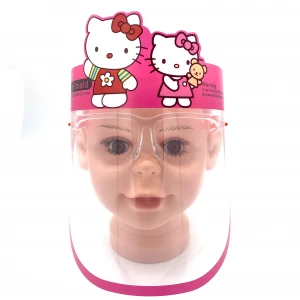 Good Quality Festival Celebration Eco-Friendly Halloween. Party Wear Transparent Kids Cute Face Shield With Mask For Kids