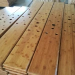 Green bamboo shower room panel and mat and shelf