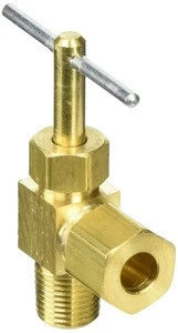 Green valves High Quality  brass angle needle valve with BSP NPT thread
