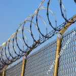 GUANDA Concertina Coil Wire CBT type, galvanized crossed razor barbed wire with clips