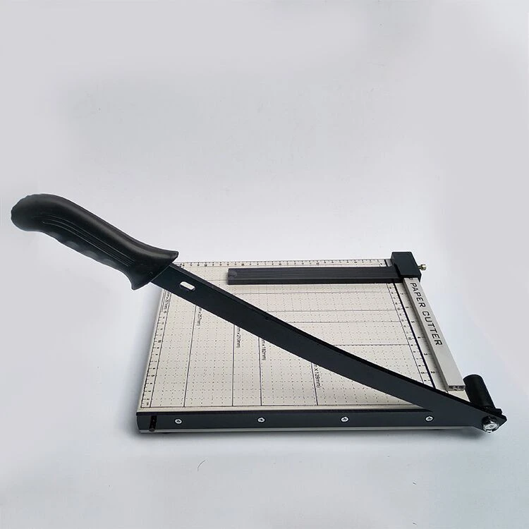 Guangzhou Yuhan wholesale manual office paper guillotine paper cutter A4 paper trimmer matal iron base material