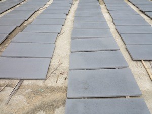 Hainan black basalt stone tiles honed surface pavers