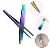 Hair Removal Tweezers Stainless Steel Eyebrow Tweezers Face Makeup Beauty Tools Silver, Gold, Black, Rainbow, Multi