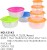 haixing stackable PP plastic transparent airtight food container 4pcs set with colourful lid for home appliance
