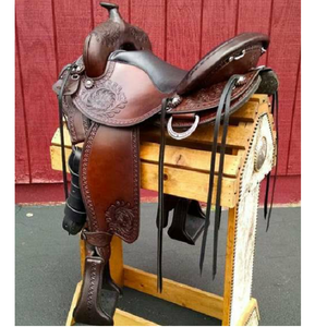 Handmade Indian 100% Leather Horse  Western Saddle