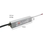 High-end DC12V 25W LED Strip Switching Driver IP67 for Mirrors and Interior Decoration Outdoor Driver Power