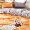 High quality 100% cotton 128*68TC reactive printing bedding set deep yellow imported king size duvet cover