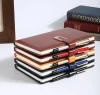 High Quality A5 Notebook Hardcover Business Custom Logo Sponge Pu Leather Planner School Office Worker Diary Thick Journal