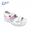 High quality big discount PU outsole second pig skin lining kids girl flat leather sandals