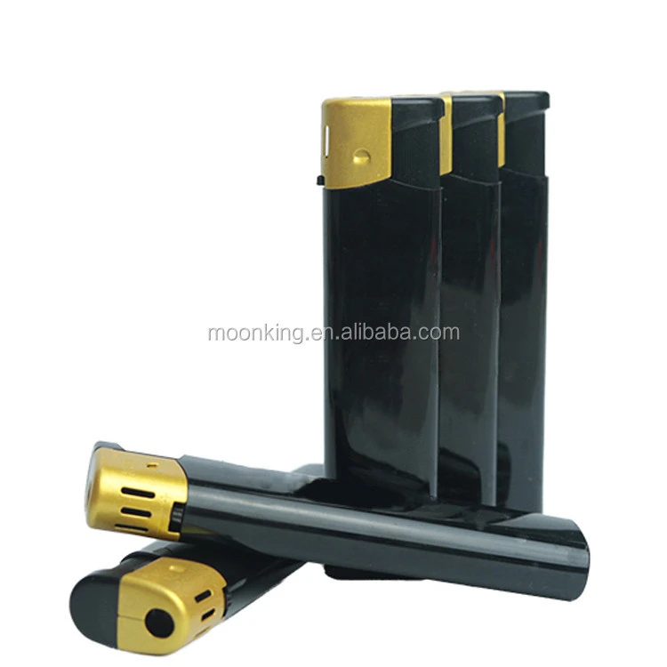 High quality black color make your own logo silk printing gas refillable lighter