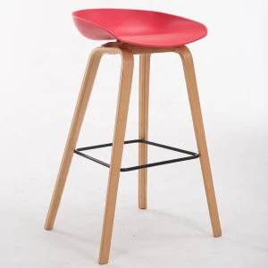 High quality commercial furniture bar stool chair modern bar chair Luxury high wooden legs bar stool