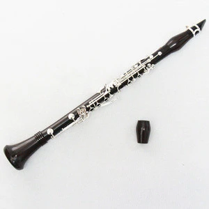 High Quality Ebony Material B Flat 17 Keys Silver Plated Clarinet