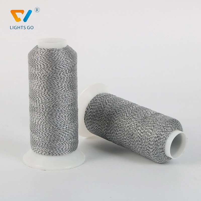 high quality EN471 grey color double side reflex yarn for knitting