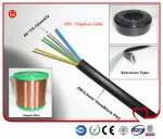 High Quality FLAT 4C Telephone Cable for Indoor Telephone Cords/Wires/Accessories/Equipments telephone line cable From China