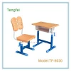 High quality height adjustable school desk with chair set for primary school