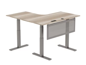 High quality L-shaped three motors tripod electric adjustable desk height adjustable standing desk sitting desk