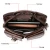 High Quality Mini Briefcase Tiding Shiny Wax Oil Leather with Pocket Handbag Vintage Mens Briefcase Genuine Leather Bag