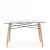 Import High Quality Modern Tempered Glass Dining Table With Metal Frame from China