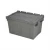 Import High Quality Plastic Crate with attached  Lids Plastic Container from China