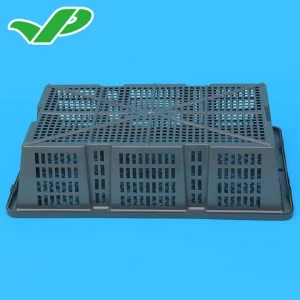 High quality plastic crates with lid for loading seafood