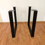 High Quality Powder Coating Flat Bar Black Steel Furniture Table Frame