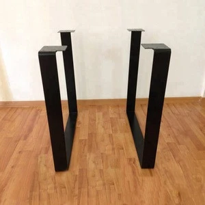 High Quality Powder Coating Flat Bar Black Steel Furniture Table Frame