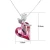 Import high quality rose red Austrian crystal rose design solid silver 925 custom jewelry necklace from China