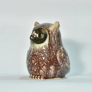 High Quality Wholesale Animal Statue Shape Sculpture Decoration Figurine Ceramic Owl Figurines