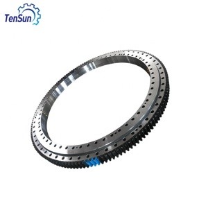 High stiffness with long service life slewing ring gear and swing bearing for concrete pumps